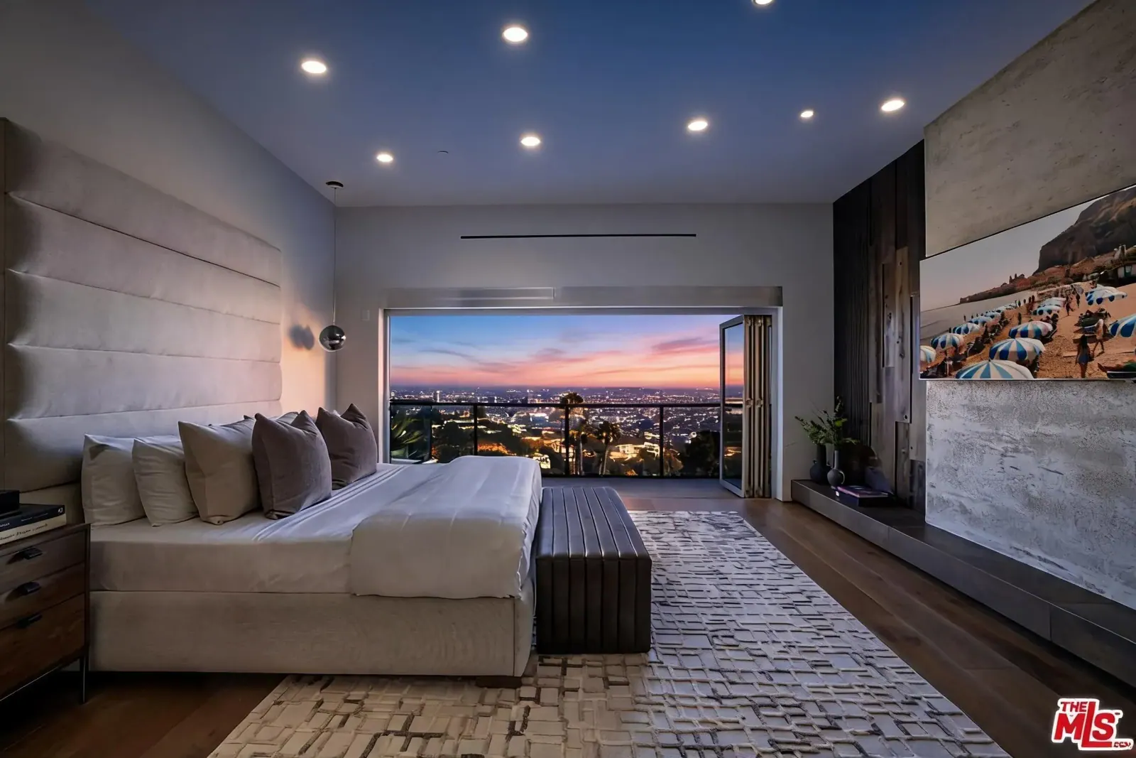 Primary suite with panoramic city view